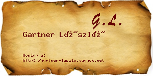 Gartner László névjegykártya