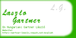 laszlo gartner business card